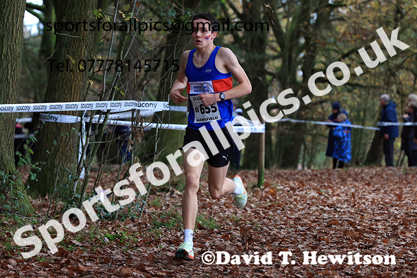 Mens Under-17s 2024 National Cross Country Relays, Berry Hill Park, Mansfield.   Photo: David T. Hewitson/Sports for All Pics